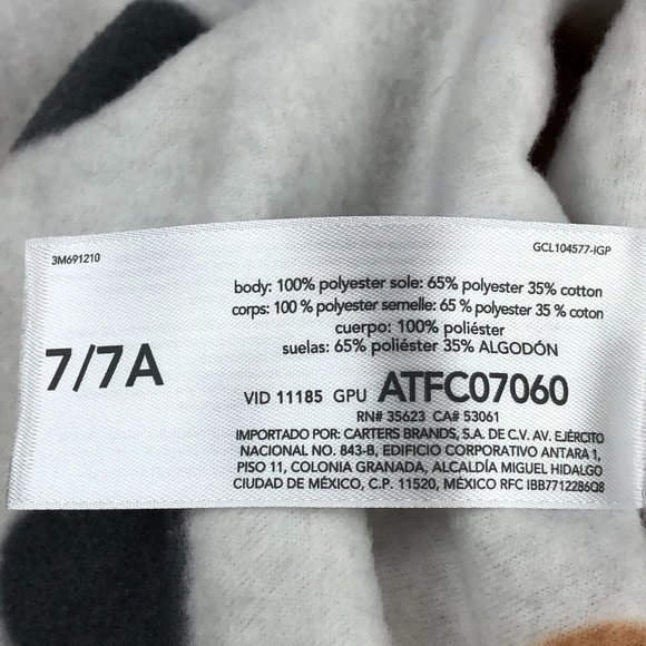 NEW - Carter's 1-Piece Unisex Hearts Soft Cozy Fleece Footie Pajamas Cabincore - Picture 12 of 13